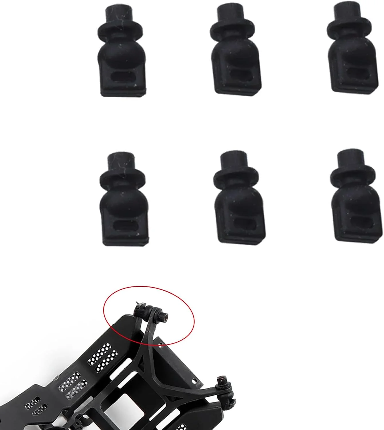 توپ های لرزه گیر لاستیکی گیمبال AILOVETECK، کیت تعمیر بالشتک میرایی برای DJI Mavic 3/ Mavic 3 Pro/Air 3 Drone، قطعات جایگزین پهپاد (6 عدد)
