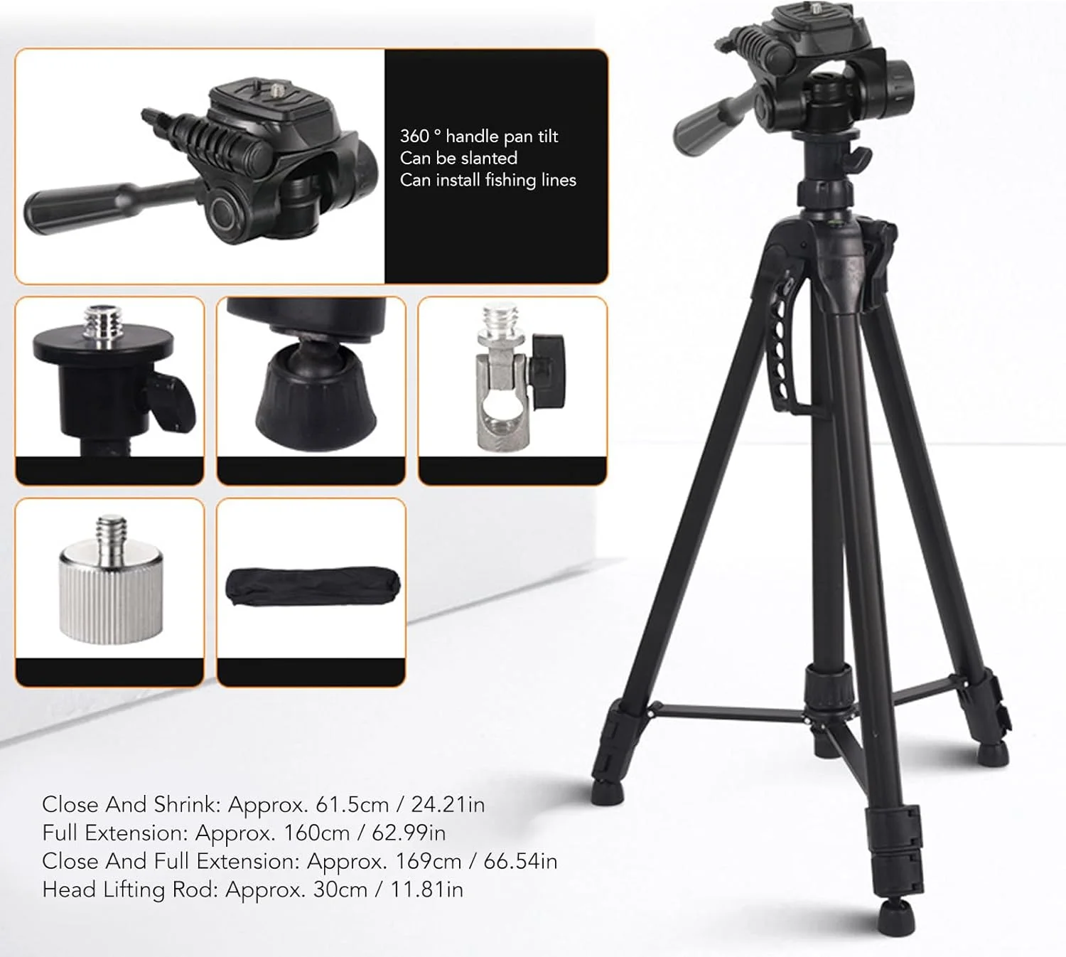 سه پایه نقشه برداری سنگین، پایه تراز حرفه ای با سر توپی 360 درجه، سه پایه آلومینیومی قابل تنظیم برای تئودولیت، ترازهای لیزری، ابزارهای ساختمانی (حداکثر ارتفاع 160 سانتی متر)