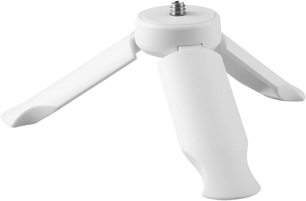 پایه سه پایه کوچک و پایدار Lotsdonxia، پایه رومیزی قابل حمل، لوازم جانبی جمع و جور برای سلفی استیک و دوربین (سفید)