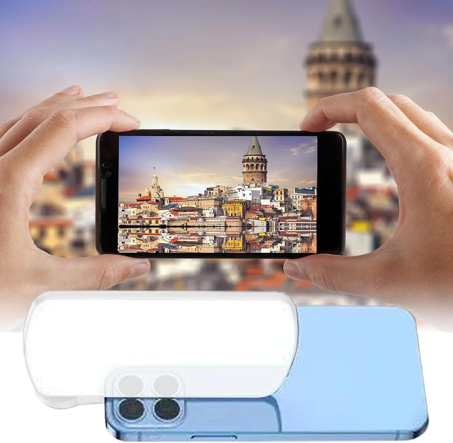 بازتاب آینه دوربین گوشی | بازتابنده عکسبرداری شیشه ای HD | آینه دوربین مسافرتی قابل حمل برای ضبط ویدیو عکاسی سلفی پخش زنده در فضای باز