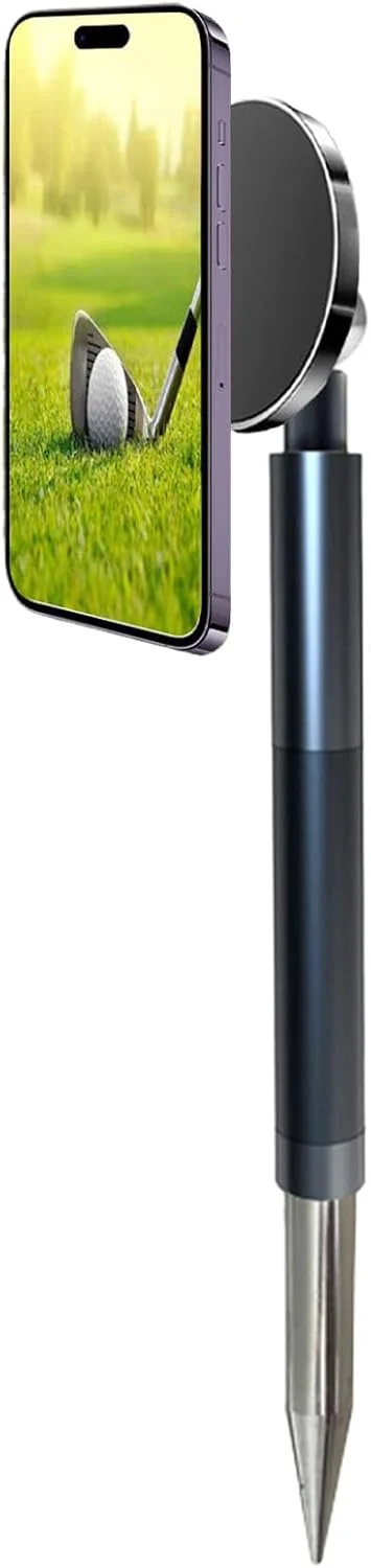 پایه نگهدارنده تلفن همراه گلف | مونوپاد گلف با میخ زمینی - پایه پایدار و قابل حمل برای فیلمبرداری با دوربین تلفن همراه، مسافرت، زمین گلف، مربیان و ولاگرها
