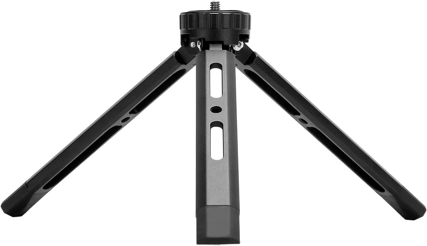سه پایه فلزی آلیاژ آلومینیوم رومیزی با پیچ 1/4 اینچی برای دوربین DSLR ILDC، دوربین فیلمبرداری و پروژکتور