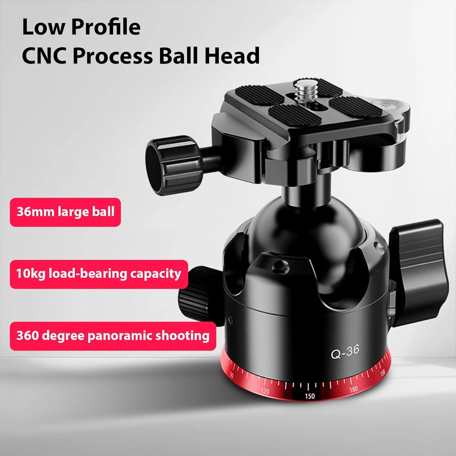 سر توپی سه پایه Plyisty با ارتفاع کم 36 میلیمتر، دارای صفحه QR 65 میلیمتری داخلی، سر توپی پانورامای چرخان 360 درجه فلزی با تراز حباب، تعویض افقی عمودی، تحمل بار 15 کیلوگرم سر توپی سه پایه Plyisty با ارتفاع کم 36 میلیمتر، دارای صفحه QR 65 میلیمتری داخلی، سر توپی پانورامای چرخان 360 درجه فلزی با تراز حباب، تعویض افقی عمودی، تحمل بار 15 کیلوگرم