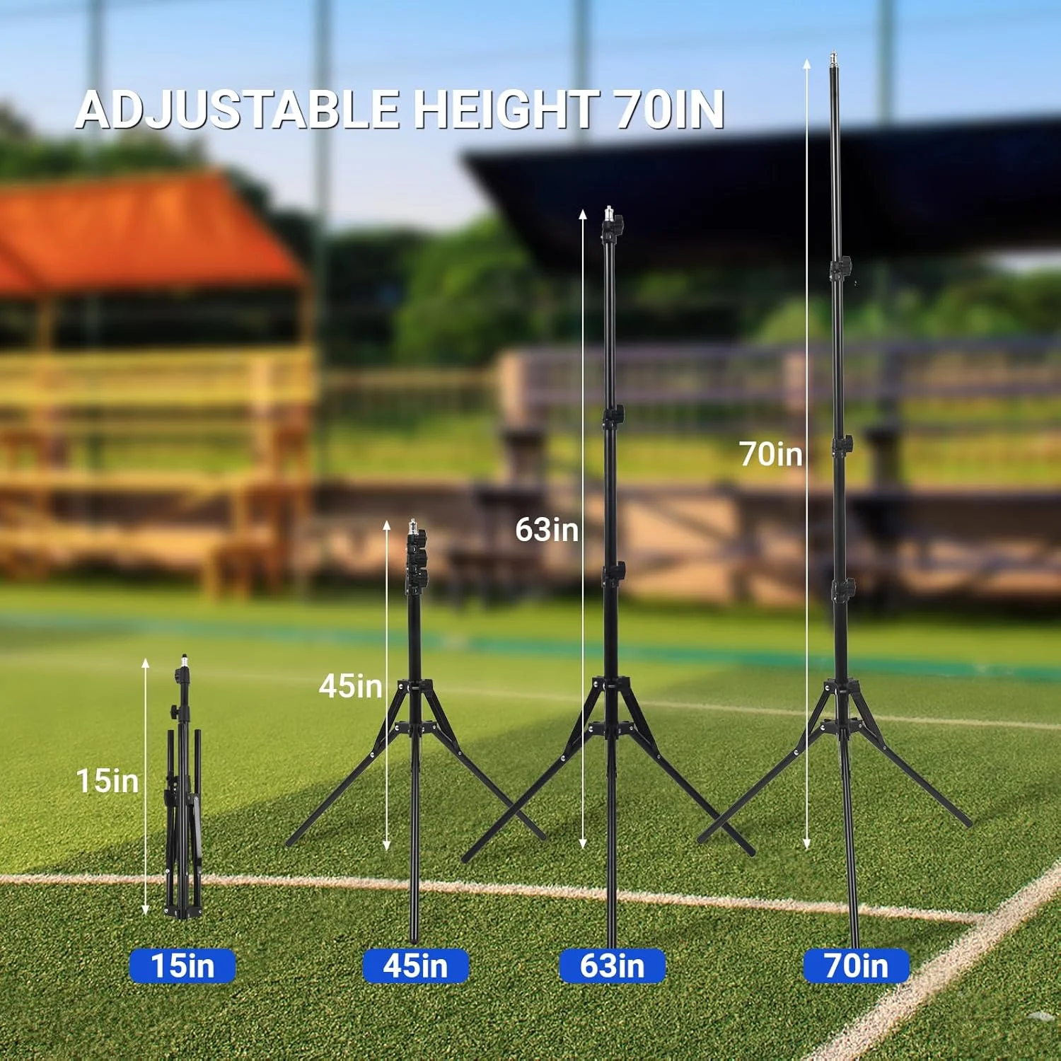 پایه سه پایه حرفه ای Samshow برای تابلو امتیازات با طول قابل تنظیم، مناسب برای فوتبال/کورن هول/پینگ پنگ/تنیس روی میز