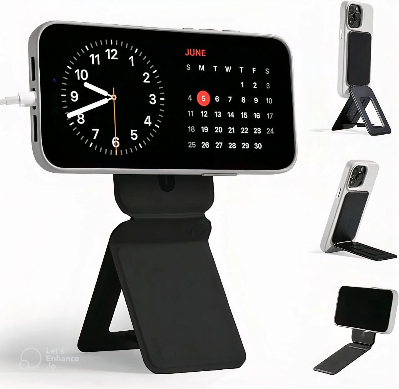 پایه سه پایه آیفون سازگار با سری آیفون 16/15/14/13/12، مشکی جت پایه سه پایه آیفون سازگار با سری آیفون 16/15/14/13/12، مشکی جت