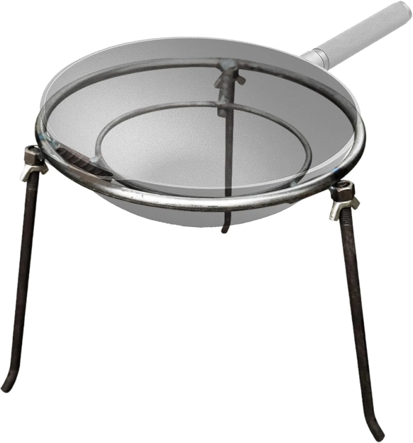 سه پایه آتش، قاب اجاق مثلثی - قاب اجاق مثلثی تاشو و قابل حمل برای سفر، کمپینگ، ماهیگیری، پیاده روی، آتش بازی و آشپزخانه