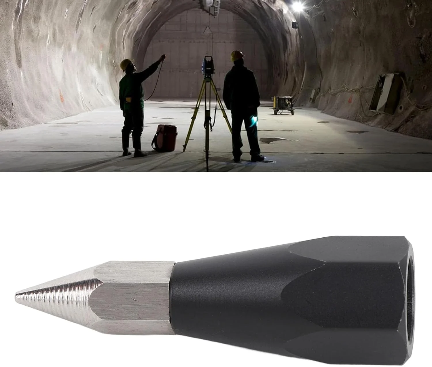 نوک میله کربنی، نقطه منشور آلیاژ آلومینیوم با دستگاه مرکز یابی رزوه ای، سازگار با میله های نقشه برداری، لوازم جانبی سبک و بادوام