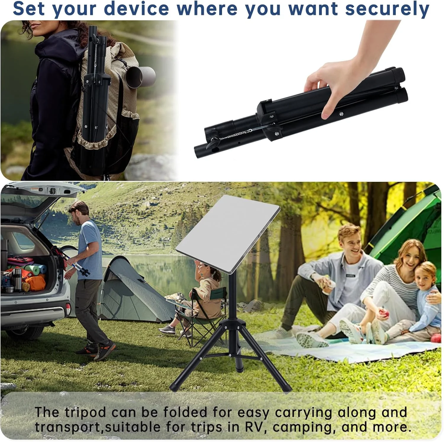 سه پایه کوچک استارلینک - پایه سه پایه قابل حمل استارلینک مینی، کیت نصب استارلینک، پایه میله ای استارلینک برای کیت اینترنت ماهواره ای استارلینک، کیت نصب کوچک استارلینک، کیت نصب سه پایه استارلینک