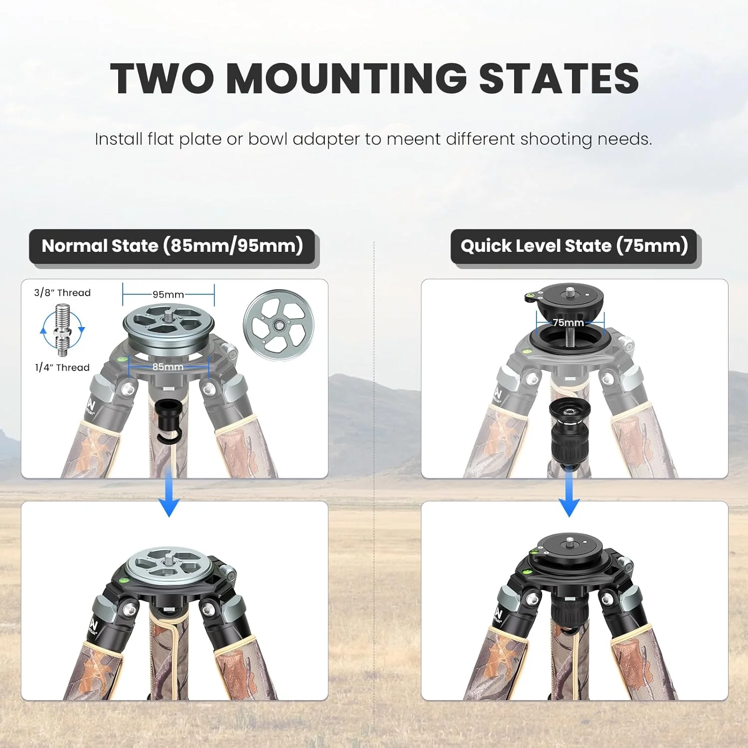 سه پایه فیبر کربنی WEYLLAN LX9G، سه پایه دوربین سنگین با آداپتور کاسه ای 75 میلی متری، سه پایه کاسه ای با روکش استتار 40 میلی متری پا، فیبر کربن 10 لایه، سه پایه دوربین حرفه ای DSLR برای لنز تله فوتو سه پایه فیبر کربنی WEYLLAN LX9G، سه پایه دوربین سنگین با آداپتور کاسه ای 75 میلی متری، سه پایه کاسه ای با روکش استتار 40 میلی متری پا، فیبر کربن 10 لایه، سه پایه دوربین حرفه ای DSLR برای لنز تله فوتو