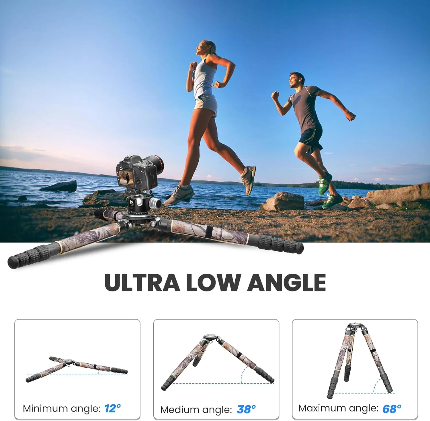 سه پایه فیبر کربنی WEYLLAN LX9G، سه پایه دوربین سنگین با آداپتور کاسه ای 75 میلی متری، سه پایه کاسه ای با روکش استتار 40 میلی متری پا، فیبر کربن 10 لایه، سه پایه دوربین حرفه ای DSLR برای لنز تله فوتو سه پایه فیبر کربنی WEYLLAN LX9G، سه پایه دوربین سنگین با آداپتور کاسه ای 75 میلی متری، سه پایه کاسه ای با روکش استتار 40 میلی متری پا، فیبر کربن 10 لایه، سه پایه دوربین حرفه ای DSLR برای لنز تله فوتو