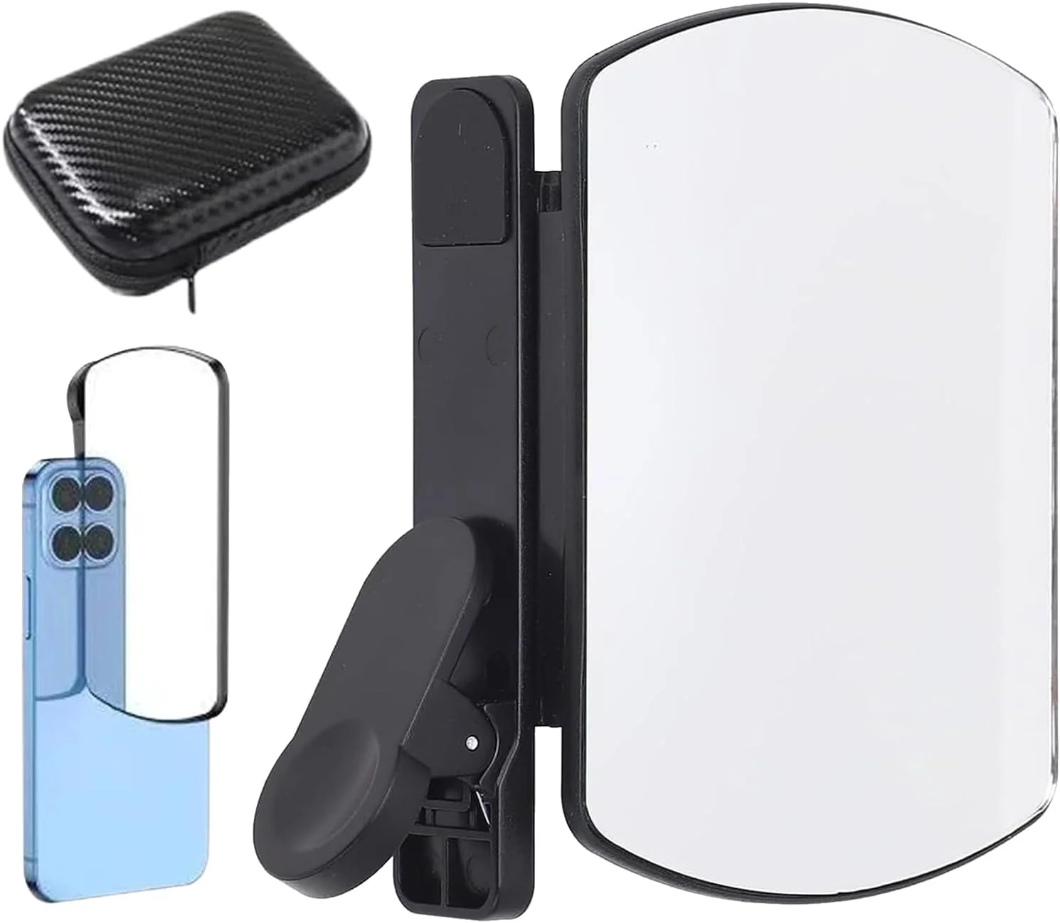 بازتاب آینه برای دوربین تلفن | بازتابنده عکسبرداری شیشه ای HD | آینه دوربین HD برای ضبط ویدیو عکاسی، وبلاگ نویسی سفر، پخش زنده در فضای باز