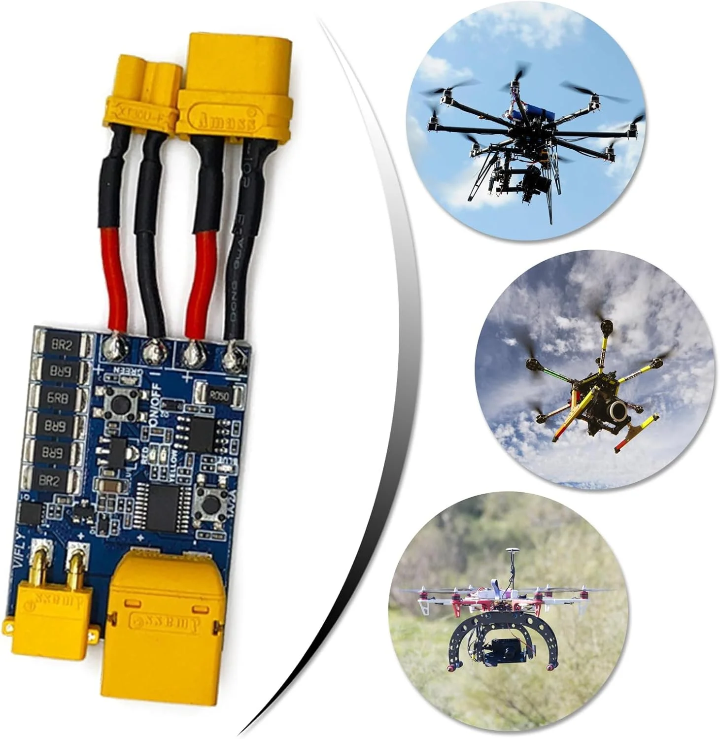 محافظ اتصال کوتاه کوچک برای پهپاد 2-6S XT30 TX60، جلوگیری از اتصال کوتاه در دستگاه پهپاد