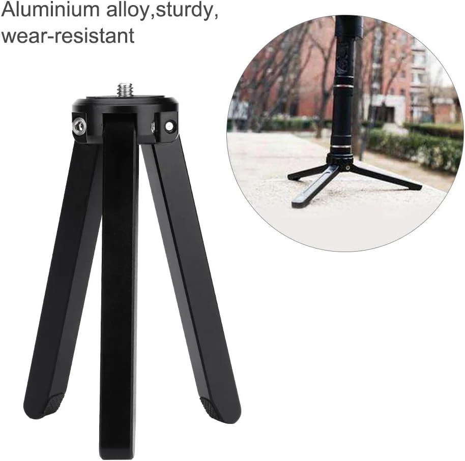 سه پایه کوچک JEOZBM، سه پایه تاشو آلومینیومی قابل حمل، سه پایه دوربین اکشن با ظرفیت باربری 15 کیلوگرم، لوازم جانبی سه پایه پیچی برای تثبیت کننده گریپ