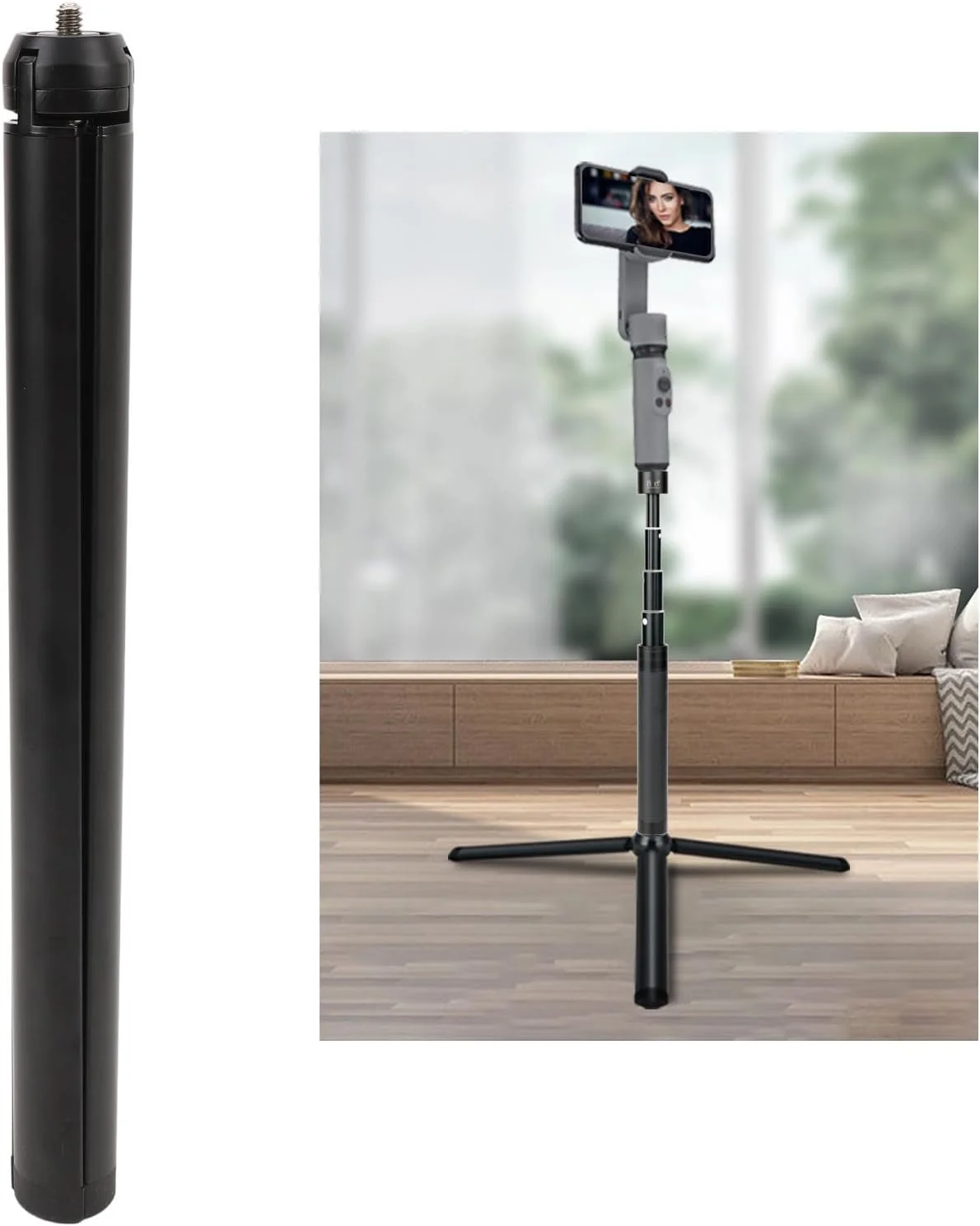 سه پایه رومیزی قابل حمل Denash، پایه دوربین آلیاژ آلومینیوم با پیچ 1/4 اینچی، سه پایه رومیزی جمع و جور برای دوربین های DSLR/اکشن و مونوپاد سه پایه رومیزی قابل حمل Denash، پایه دوربین آلیاژ آلومینیوم با پیچ 1/4 اینچی، سه پایه رومیزی جمع و جور برای دوربین های DSLR/اکشن و مونوپاد