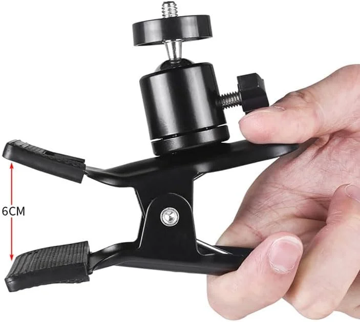 گیره چرخشی 360 درجه دوربین رفلکس با سر توپی پیچی 1/4 اینچی و نگهدارنده تلفن/حلقه نور – گیره ایمن و قابل تنظیم برای دوربین های اکشن، تلفن های هوشمند، نورپردازی و راه اندازی وبلاگ نویسی گیره چرخشی 360 درجه دوربین رفلکس با سر توپی پیچی 1/4 اینچی و نگهدارنده تلفن/حلقه نور – گیره ایمن و قابل تنظیم برای دوربین های اکشن، تلفن های هوشمند، نورپردازی و راه اندازی وبلاگ نویسی