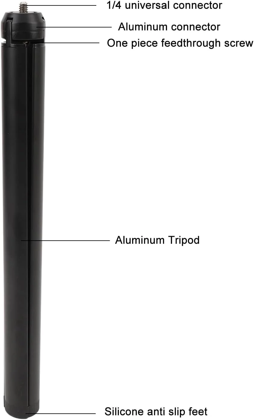 سه پایه رومیزی قابل حمل Denash، پایه دوربین آلیاژ آلومینیوم با پیچ 1/4 اینچی، سه پایه رومیزی جمع و جور برای دوربین های DSLR/اکشن و مونوپاد سه پایه رومیزی قابل حمل Denash، پایه دوربین آلیاژ آلومینیوم با پیچ 1/4 اینچی، سه پایه رومیزی جمع و جور برای دوربین های DSLR/اکشن و مونوپاد