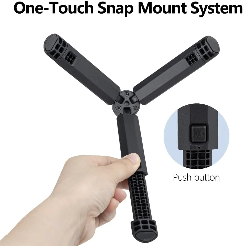 مینی سه پایه دوربین، پایه رومیزی قابل حمل با پیچ 1/4 اینچی، دسته گریپ قابل افزایش طول برای دوربین های DSLR، وب کم، تلفن