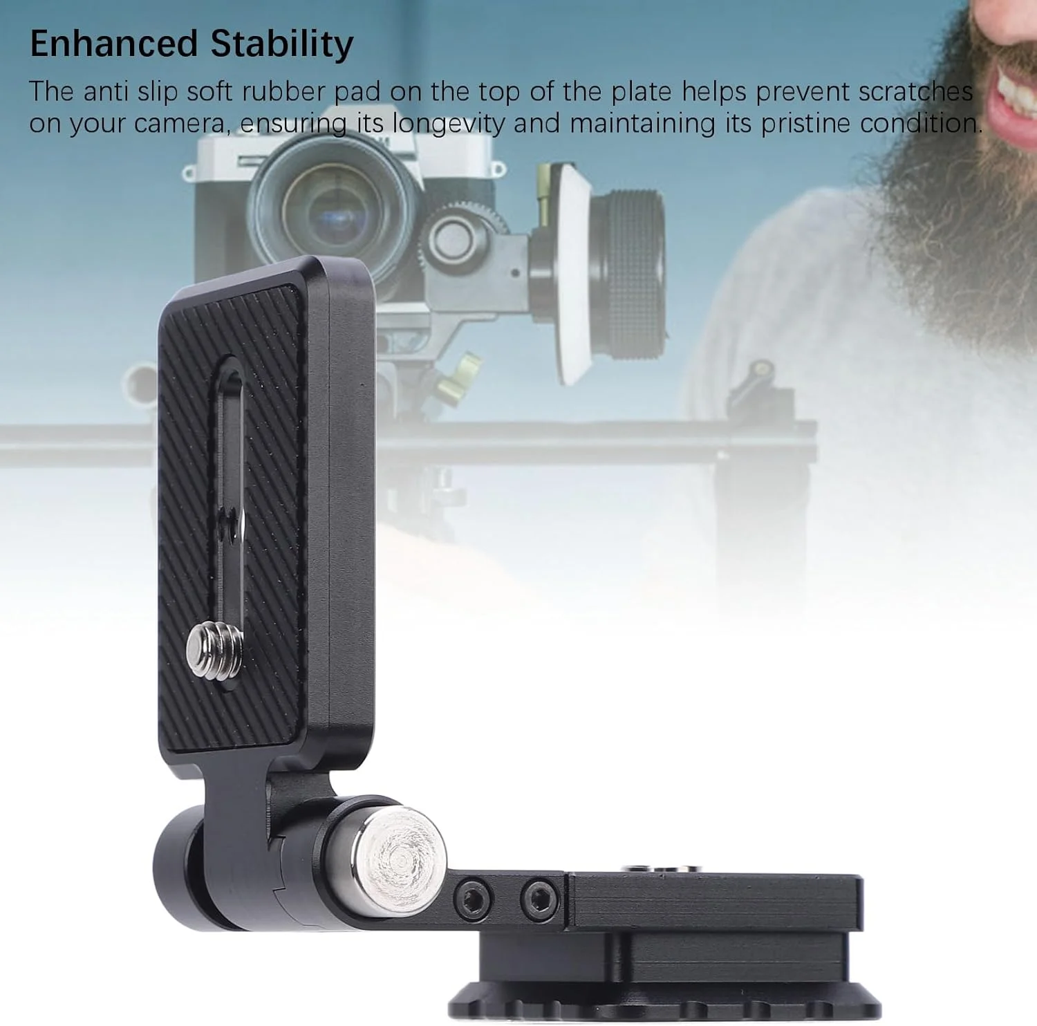 پایه نگهدارنده تاشو L شکل دوربین DSLR اوریلت، صفحه نگهدارنده سه پایه با قابلیت تعویض عمودی و افقی با پیچ 1/4 اینچی، مناسب برای اکثر دوربین های DSLR پایه نگهدارنده تاشو L شکل دوربین DSLR اوریلت، صفحه نگهدارنده سه پایه با قابلیت تعویض عمودی و افقی با پیچ 1/4 اینچی، مناسب برای اکثر دوربین های DSLR