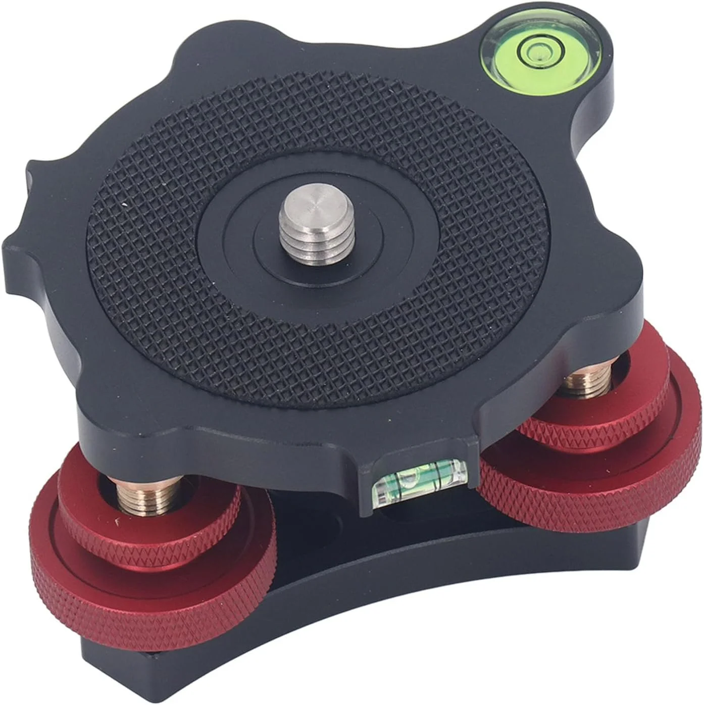 پایه تراز هد سه پایه، تراز کننده دوربین آلیاژ آلومینیوم، تراز سه چرخ با 3 حباب، رزوه 3/8 اینچ، تنظیم زاویه ±5 درجه برای عکاسی پانوراما ماکرو پایه تراز هد سه پایه، تراز کننده دوربین آلیاژ آلومینیوم، تراز سه چرخ با 3 حباب، رزوه 3/8 اینچ، تنظیم زاویه ±5 درجه برای عکاسی پانوراما ماکرو