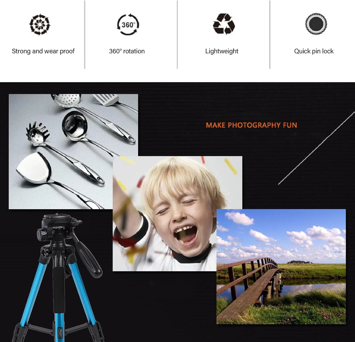 سه پایه دوربین، سه پایه آلومینیومی حرفه ای آبی رنگ برای دوربین های بدون آینه، دوربین های DSLR، تلفن همراه، دوربین فیلمبرداری، کیف مسافرتی، پایه جهانی برای پخش زنده سه پایه دوربین، سه پایه آلومینیومی حرفه ای آبی رنگ برای دوربین های بدون آینه، دوربین های DSLR، تلفن همراه، دوربین فیلمبرداری، کیف مسافرتی، پایه جهانی برای پخش زنده