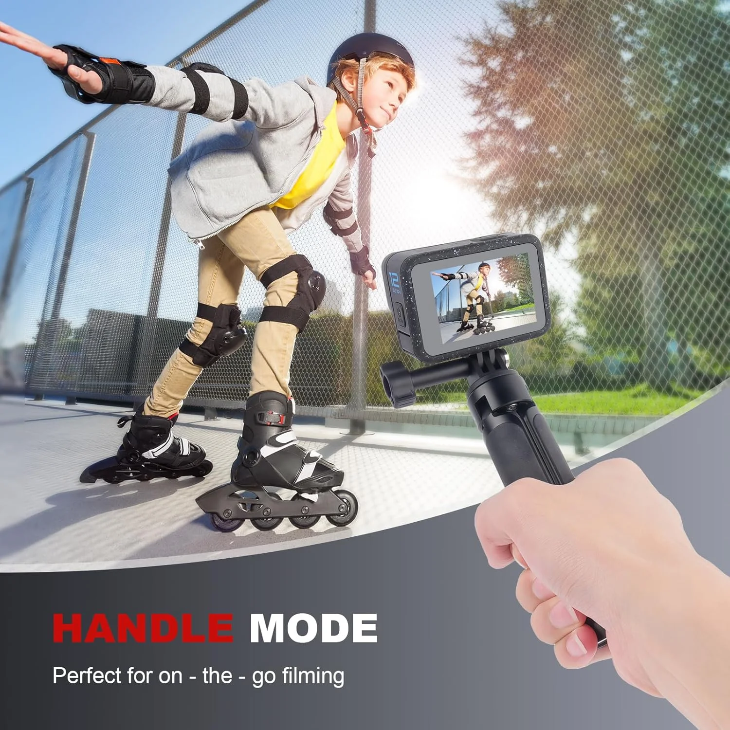 سه پایه قابل حمل آلیاژ آلومینیوم با پیچ 1/4 اینچی و پین ARRI - پایه تاشو برای DSLR/تلفن هوشمند/تثبیت کننده DJI/Gopro برای وبلاگ نویسی رومیزی و پخش زنده 62040