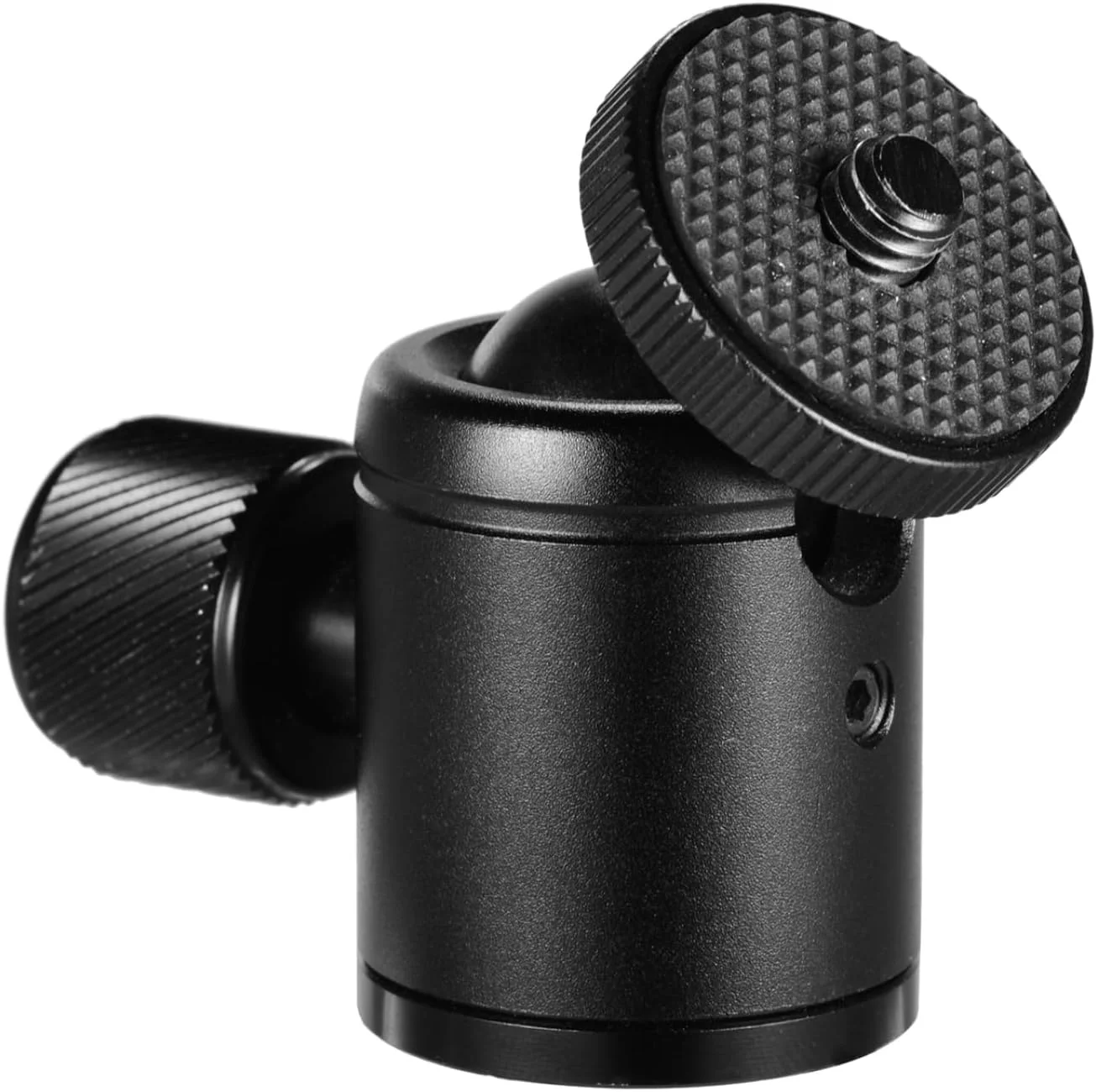 آداپتور سر توپی فلزی کوچک Labymos، آلیاژ آلومینیوم با پیچ 1/4 اینچی و سوراخ پیچ 3/8 اینچی برای دوربین تلفن همراه چراغ LED مشکی آداپتور سر توپی فلزی کوچک Labymos، آلیاژ آلومینیوم با پیچ 1/4 اینچی و سوراخ پیچ 3/8 اینچی برای دوربین تلفن همراه چراغ LED مشکی