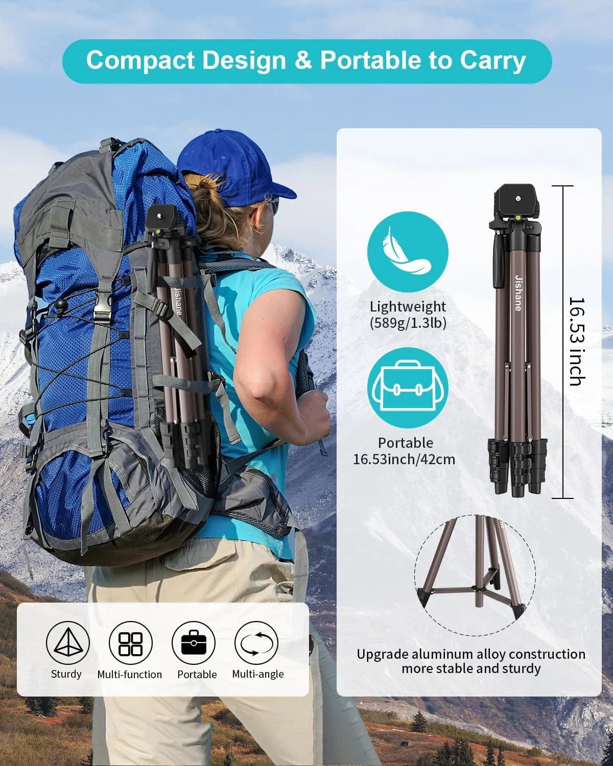 سه پایه دوربین 180 سانتیمتری، سه پایه سبک وزن آلومینیومی تلفن همراه با ریموت بیسیم، نگهدارنده تلفن و کیف حمل، پایه دوربین مسافرتی قابل حمل برای تلفنهای هوشمند دوربینهای DSLR کانن نیکون، حداکثر بار 3 کیلوگرم (قهوهای) سه پایه دوربین 180 سانتیمتری، سه پایه سبک وزن آلومینیومی تلفن همراه با ریموت بیسیم، نگهدارنده تلفن و کیف حمل، پایه دوربین مسافرتی قابل حمل برای تلفنهای هوشمند دوربینهای DSLR کانن نیکون، حداکثر بار 3 کیلوگرم (قهوهای)