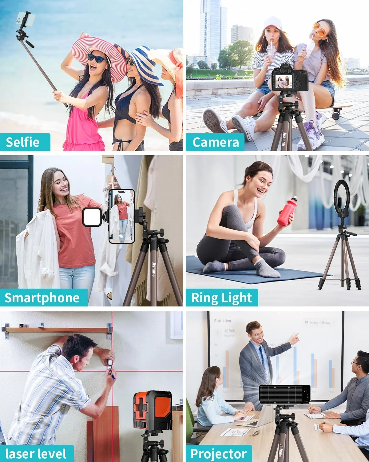 سه پایه دوربین 180 سانتیمتری، سه پایه سبک وزن آلومینیومی تلفن همراه با ریموت بیسیم، نگهدارنده تلفن و کیف حمل، پایه دوربین مسافرتی قابل حمل برای تلفنهای هوشمند دوربینهای DSLR کانن نیکون، حداکثر بار 3 کیلوگرم (قهوهای) سه پایه دوربین 180 سانتیمتری، سه پایه سبک وزن آلومینیومی تلفن همراه با ریموت بیسیم، نگهدارنده تلفن و کیف حمل، پایه دوربین مسافرتی قابل حمل برای تلفنهای هوشمند دوربینهای DSLR کانن نیکون، حداکثر بار 3 کیلوگرم (قهوهای)