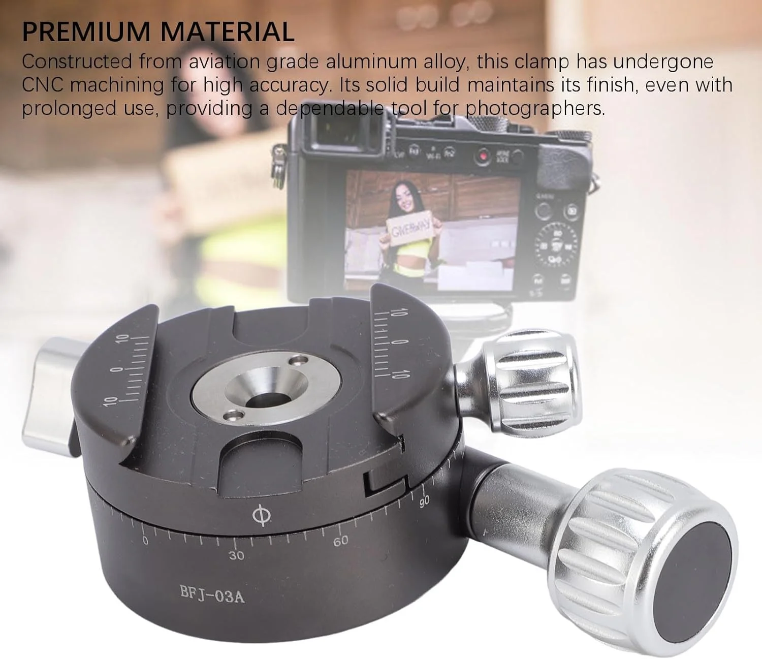 گیره پانوراما با قابلیت چرخش 360 درجه دوربین، تراز، گیره آرکا و رزوه 3/8، پایه چرخان پانوراما برای سه پایه تک پایه گیره پانوراما با قابلیت چرخش 360 درجه دوربین، تراز، گیره آرکا و رزوه 3/8، پایه چرخان پانوراما برای سه پایه تک پایه