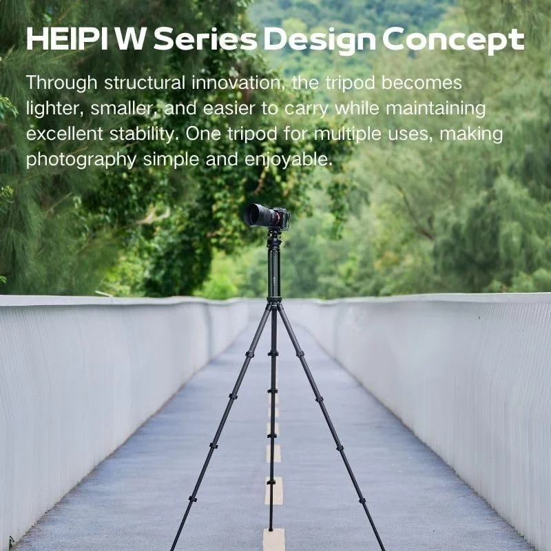 سه پایه مسافرتی فیبر کربنی 3 در 1 HEIPI - W28S (W28S با KF50-Q) سه پایه مسافرتی فیبر کربنی 3 در 1 HEIPI - W28S (W28S با KF50-Q)