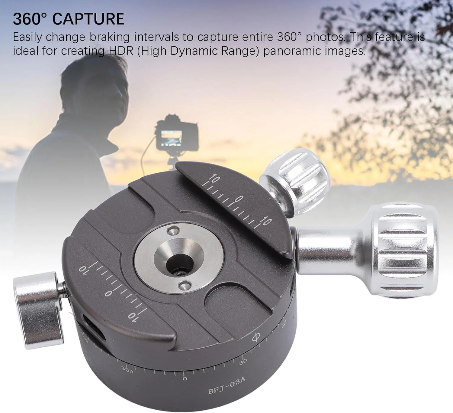 گیره پانوراما با قابلیت چرخش 360 درجه دوربین، تراز، گیره آرکا و رزوه 3/8، پایه چرخان پانوراما برای سه پایه تک پایه گیره پانوراما با قابلیت چرخش 360 درجه دوربین، تراز، گیره آرکا و رزوه 3/8، پایه چرخان پانوراما برای سه پایه تک پایه