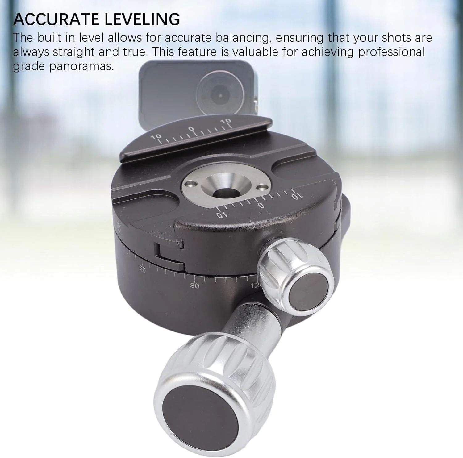 گیره پانوراما با قابلیت چرخش 360 درجه دوربین، تراز، گیره آرکا و رزوه 3/8، پایه چرخان پانوراما برای سه پایه تک پایه گیره پانوراما با قابلیت چرخش 360 درجه دوربین، تراز، گیره آرکا و رزوه 3/8، پایه چرخان پانوراما برای سه پایه تک پایه