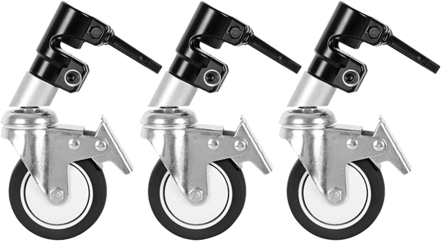 چرخ های گردان حرفه ای Labymos، 3 عدد در هر مجموعه، با سوراخ های نصب 25 میلی متری برای پایه C عکاسی، ساختار فلزی بادوام، چرخ های لاستیکی بزرگ چرخ های گردان حرفه ای Labymos، 3 عدد در هر مجموعه، با سوراخ های نصب 25 میلی متری برای پایه C عکاسی، ساختار فلزی بادوام، چرخ های لاستیکی بزرگ