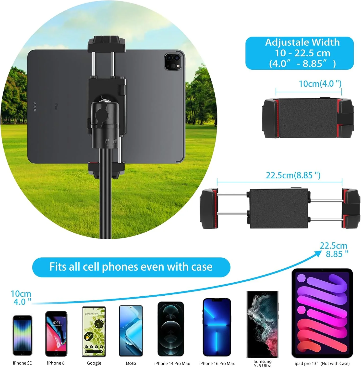 تک پایه گلف PrecisionMaster با نگهدارنده مغناطیسی تلفن و پایه، میله پایدار با نگهدارنده مغناطیسی برای تمرین، GoPro، Insta360 (سازگار با آیپد) تک پایه گلف PrecisionMaster با نگهدارنده مغناطیسی تلفن و پایه، میله پایدار با نگهدارنده مغناطیسی برای تمرین، GoPro، Insta360 (سازگار با آیپد)