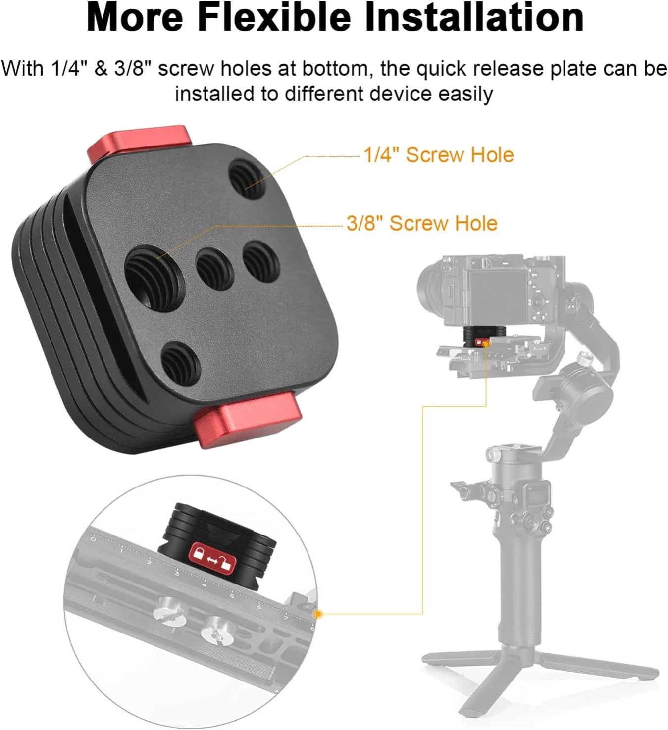 آداپتور سر توپی کوچک چند منظوره Labymos با قابلیت چرخش 360 درجه از جنس آلیاژ آلومینیوم با پیچ 1/4 اینچی و پایه اتصال آداپتور سر توپی کوچک چند منظوره Labymos با قابلیت چرخش 360 درجه از جنس آلیاژ آلومینیوم با پیچ 1/4 اینچی و پایه اتصال