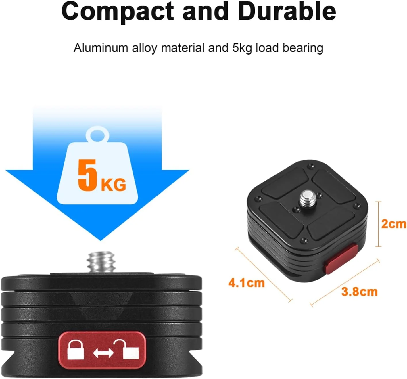 آداپتور سر توپی کوچک چند منظوره Labymos با قابلیت چرخش 360 درجه از جنس آلیاژ آلومینیوم با پیچ 1/4 اینچی و پایه اتصال آداپتور سر توپی کوچک چند منظوره Labymos با قابلیت چرخش 360 درجه از جنس آلیاژ آلومینیوم با پیچ 1/4 اینچی و پایه اتصال