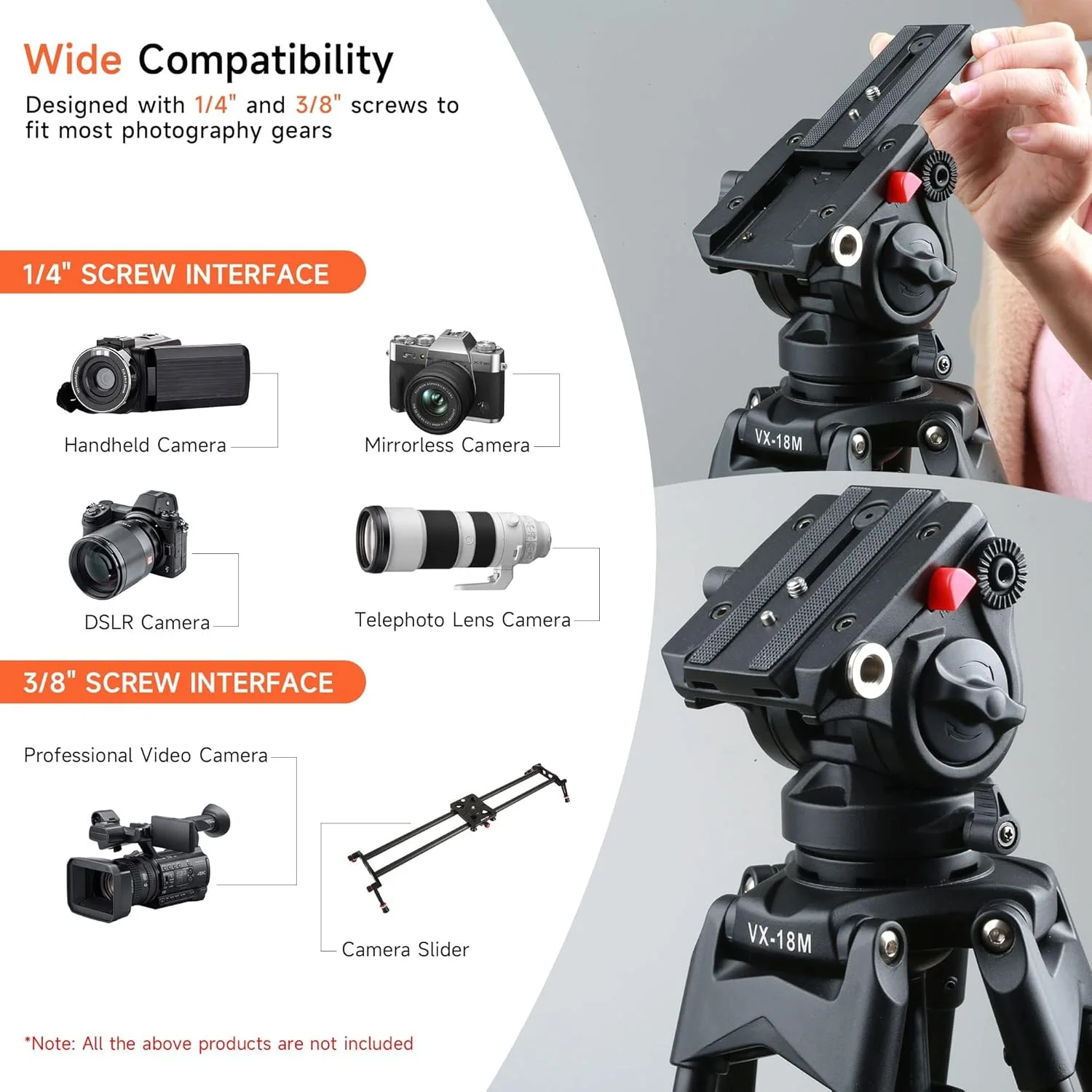 سه پایه دوربین VILTROX 188 سانتی متری آلومینیومی سنگین با ظرفیت بار 10 کیلوگرم، سه پایه دوربین DSLR با هد توپی پانوراما 360 درجه، صفحه رهاسازی سریع و کیف حمل برای دوربین های DSLR کانن نیکون سونی سه پایه دوربین VILTROX 188 سانتی متری آلومینیومی سنگین با ظرفیت بار 10 کیلوگرم، سه پایه دوربین DSLR با هد توپی پانوراما 360 درجه، صفحه رهاسازی سریع و کیف حمل برای دوربین های DSLR کانن نیکون سونی