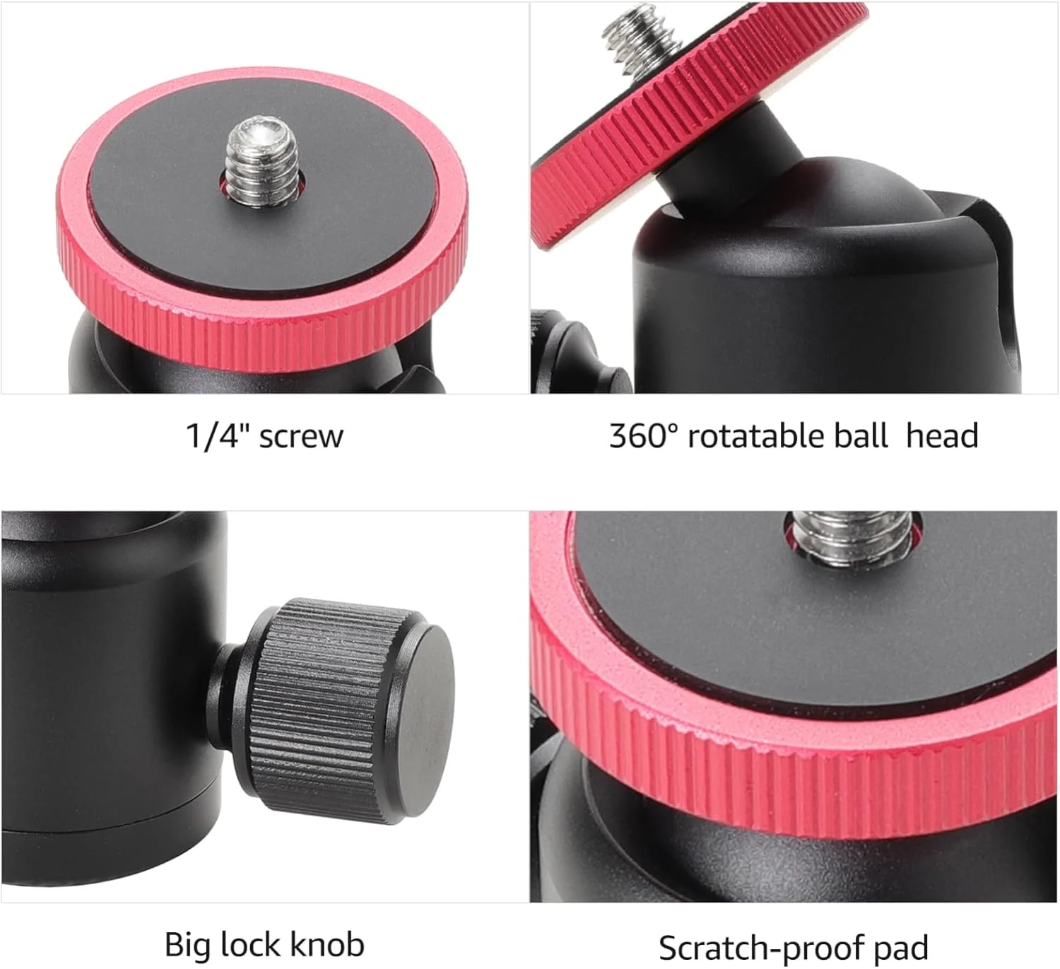 سر توپی کوچک آلیاژ آلومینیوم Labymos، سر توپی چرخشی، جایگزین لوازم جانبی عکاسی با سوراخ پیچ 3/8 اینچی و پیچ آداپتور 1/4 اینچی برای دوربین، فیلمبرداری و نورپردازی عکاسی سر توپی کوچک آلیاژ آلومینیوم Labymos، سر توپی چرخشی، جایگزین لوازم جانبی عکاسی با سوراخ پیچ 3/8 اینچی و پیچ آداپتور 1/4 اینچی برای دوربین، فیلمبرداری و نورپردازی عکاسی