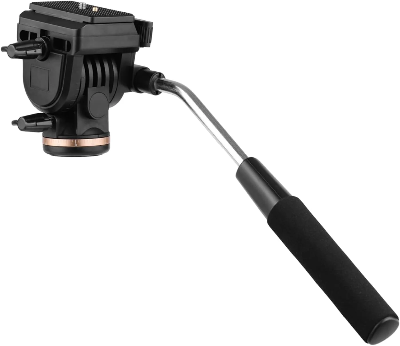 هد پن حرفه ای مایع فیلمبرداری دوربین Labymos با قابلیت چرخش و شیب، ظرفیت بارگیری 6 کیلوگرم به همراه دسته و صفحه رهاسازی سریع 1/4 اینچی سازگار با دوربین های DSLR و فیلمبرداری