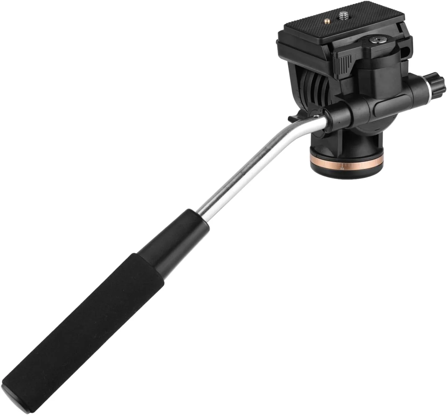 هد پن حرفه ای مایع فیلمبرداری دوربین Labymos با قابلیت چرخش و شیب، ظرفیت بارگیری 6 کیلوگرم به همراه دسته و صفحه رهاسازی سریع 1/4 اینچی سازگار با دوربین های DSLR و فیلمبرداری