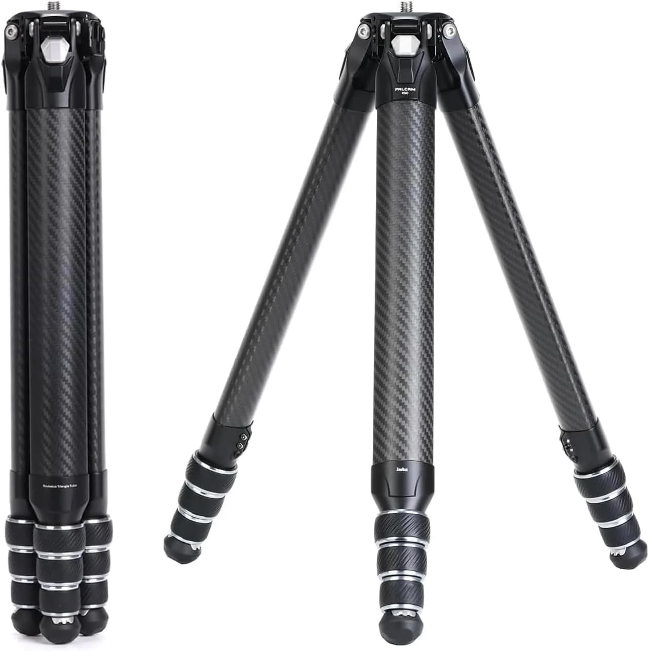 سه پایه فیبر کربنی Falcam TreeRoot F38 Pro، سه پایه مسافرتی قفل سریع 61 اینچی، تحمل وزن 5 کیلوگرم، رابط های F22، پیچ 1/4 اینچی، سوراخ های بند حمل برای دوربین های DSLR، بدون آینه و فیلمبرداری (R140T)