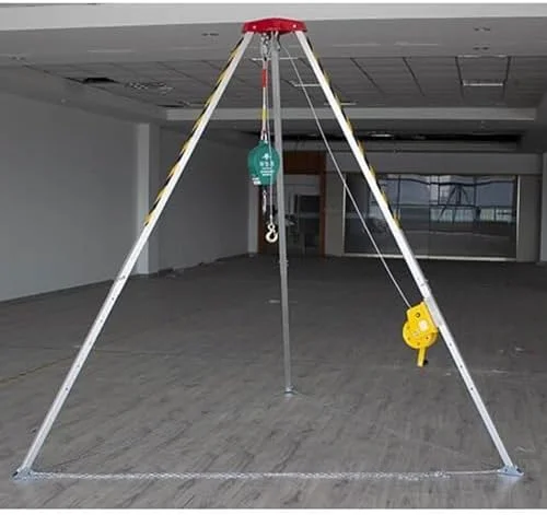 بالابر سه پایه سنگین برای بلند کردن و نجات، ارتفاع قابل تنظیم برای فضاهای محدود و عملیات زیرزمینی بالابر سه پایه سنگین برای بلند کردن و نجات، ارتفاع قابل تنظیم برای فضاهای محدود و عملیات زیرزمینی