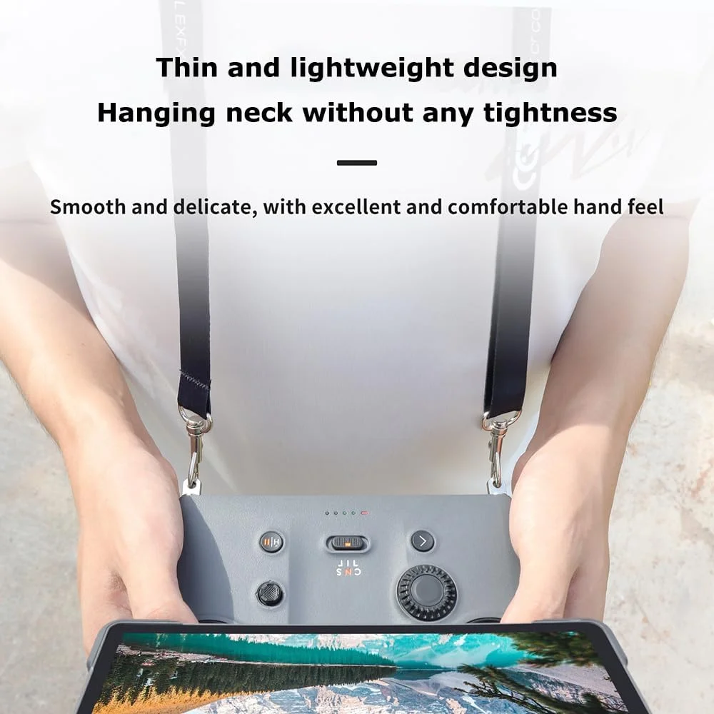 بند گردنی دو قلابه برای ریموت کنترل DJI Mavic 4Pro، بند شانه ای قابل تنظیم (33-58 سانتی متر)، نرم و بادوام، سازگار با RC Pro 2/RC Plus/RC2IRC/کنترلر هوشمند بند گردنی دو قلابه برای ریموت کنترل DJI Mavic 4Pro، بند شانه ای قابل تنظیم (33-58 سانتی متر)، نرم و بادوام، سازگار با RC Pro 2/RC Plus/RC2IRC/کنترلر هوشمند