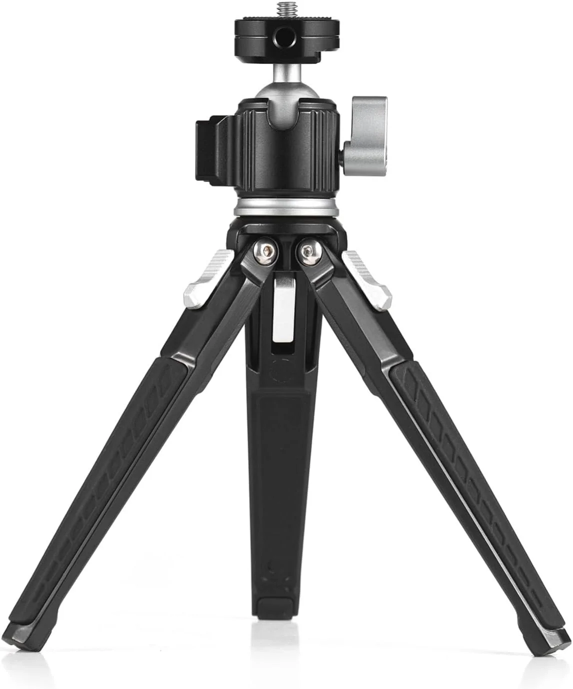 پایه رومیزی چند منظوره کوچک Labymos با سر توپی چرخان 360 درجه آلیاژ آلومینیوم و مانت کفشک سرد، حداکثر تحمل وزن 3 کیلوگرم مناسب برای ولاگ، پخش زنده و ویدیو