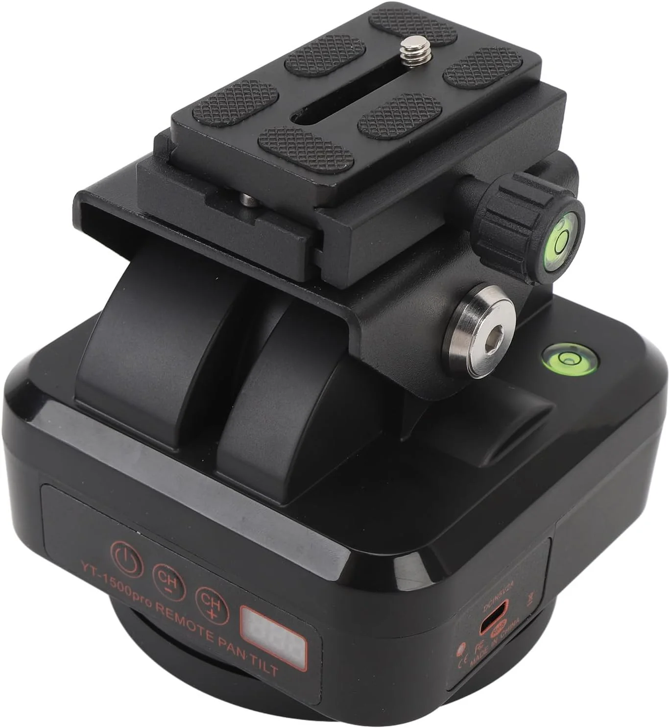 هد چرخشی موتوردار با قابلیت چرخش 360 درجه، تنظیم سرعت چرخش با کنترل از راه دور 2.4G، ظرفیت بار 2.2 کیلوگرم، صفحه ضد لغزش قابل شارژ، ضد آب IP66