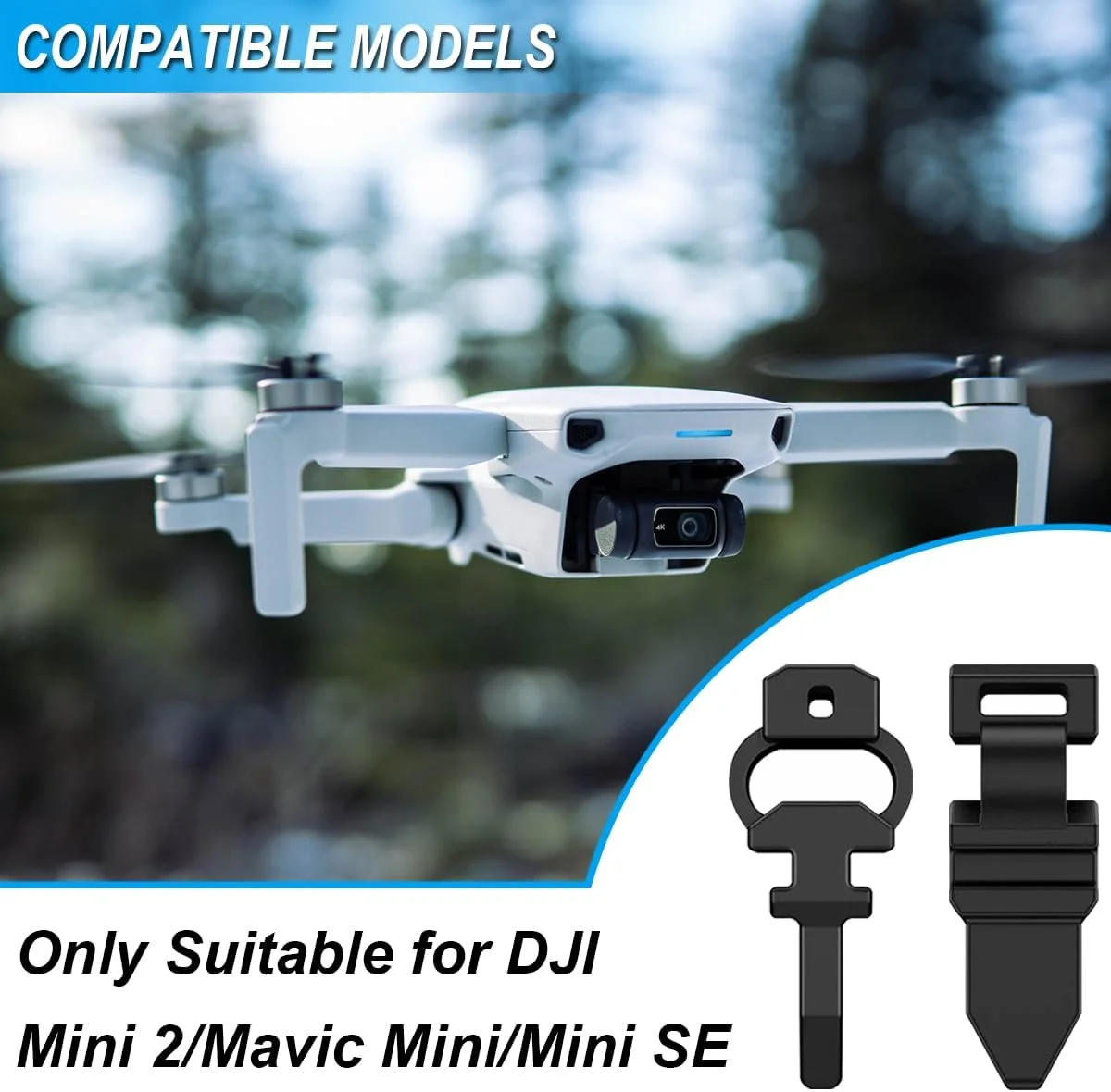جایگزین ضربه گیر ZHUROUPU برای DJI Mini 2، ضربه گیر برای DJI Mini/Mini SE برای کاهش لرزش در پرواز، لوازم جانبی نصب اتصالات توپی (8 عدد)