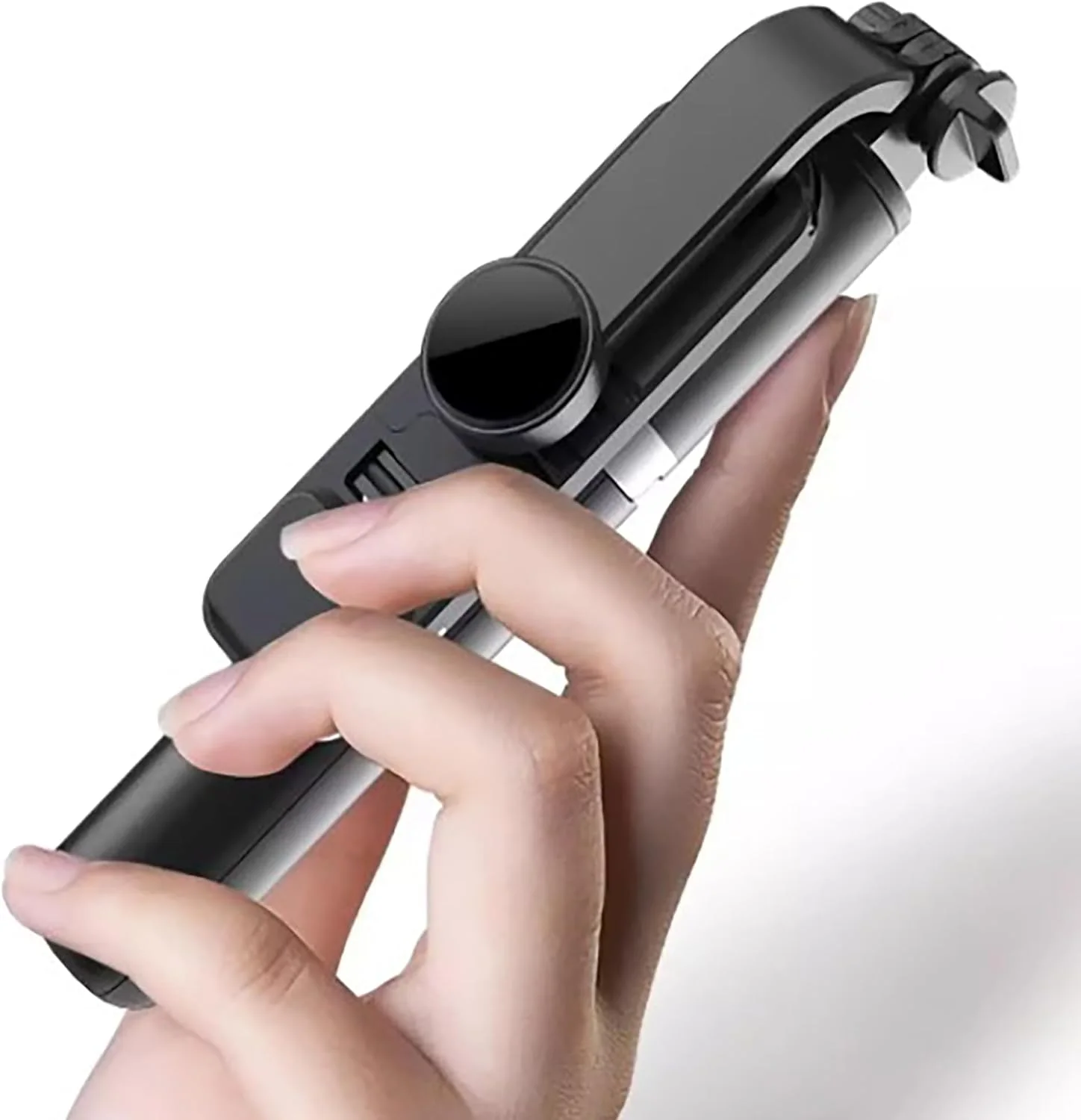 مونوپاد 24 اینچی SUKILO با پایه سه پایه تقویت شده، ریموت بلوتوثی، نور پرکننده داخلی، مناسب برای اندروید و آیفون، سه پایه قابل حمل برای ولاگ، مسافرت، عکاسی - مشکی