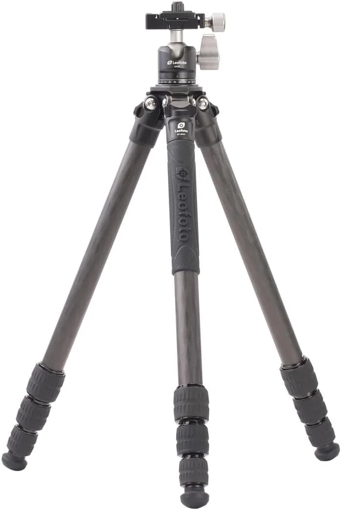 Leofoto - Ranger - سه پایه کربنی دوربین - ظرفیت بارگیری 6 کیلوگرم - پایه های قابل افزایش - حداقل ارتفاع 5.7 سانتی متر تا حداکثر ارتفاع 109 سانتی متر - EF-224C+ هد توپی LH-25