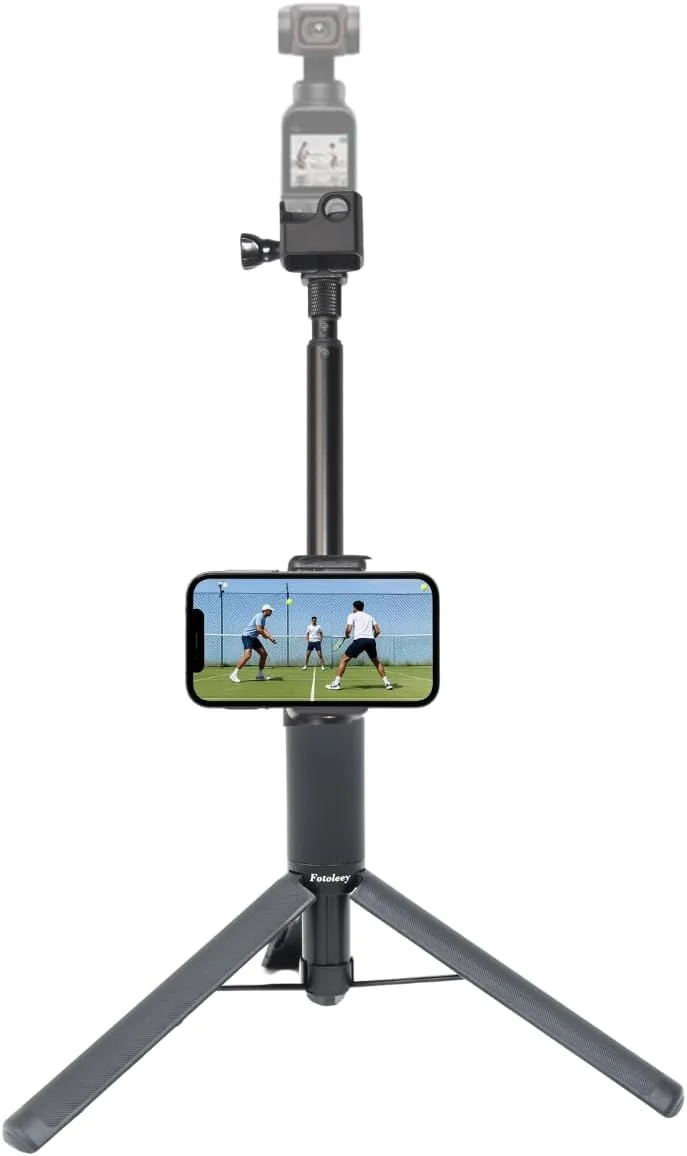 پایه سه پایه Fotoleey برای DJI Osmo Pocket 3، به همراه آداپتور دوربین و گیره تلفن پایه سه پایه Fotoleey برای DJI Osmo Pocket 3، به همراه آداپتور دوربین و گیره تلفن