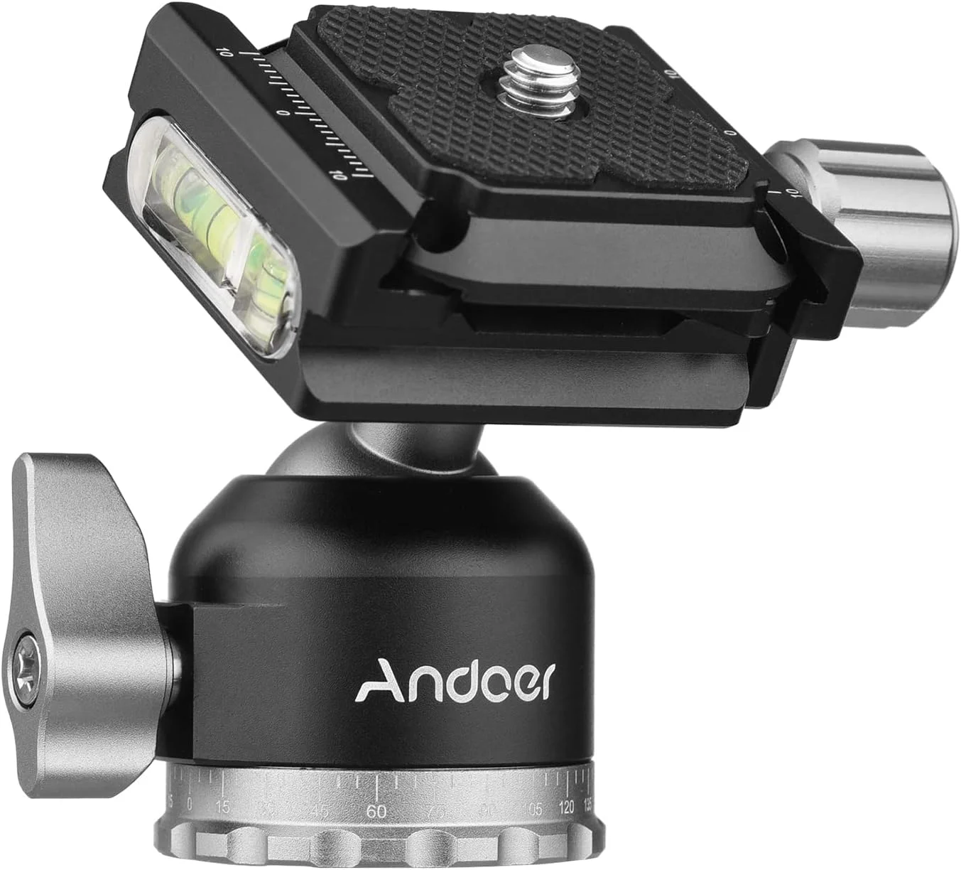 آداپتور مانت سه پایه هد توپی پانوراما فشرده Labymos، مینی هد توپی با صفحه رهاسازی سریع، اتصال دهنده پیچی 1/4 اینچی، آلیاژ آلومینیوم ماشینکاری CNC، ظرفیت بار 5 کیلوگرم